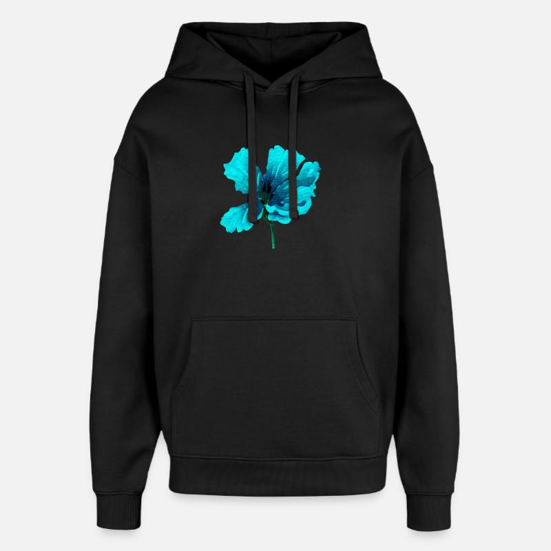 fleur - Sweat à capuche unisexe Stanley/Stella Oversized - noir