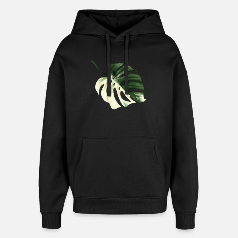 Conception premium Monstera - Sweat à capuche unisexe Stanley/Stella Oversized - noir