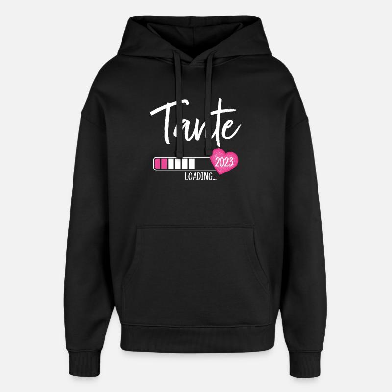Tante Loading 2023 Herz Nichte Mädchen - Oversized Unisex Hoodie von Stanley/Stella - Schwarz