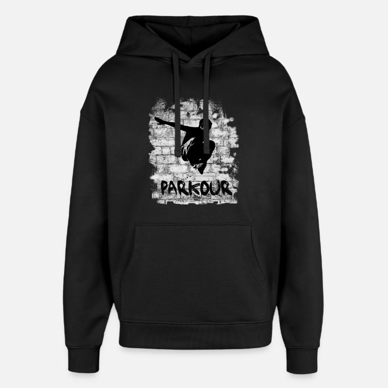 Parkour - Oversized Unisex Hoodie by Stanley/Stella - black