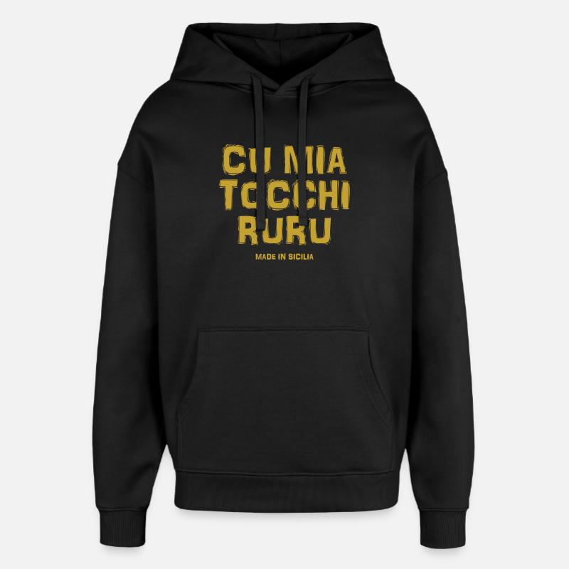 t-shirt Sicile t-shirt Trinacria sicilienne - Sweat à capuche unisexe Stanley/Stella Oversized - noir