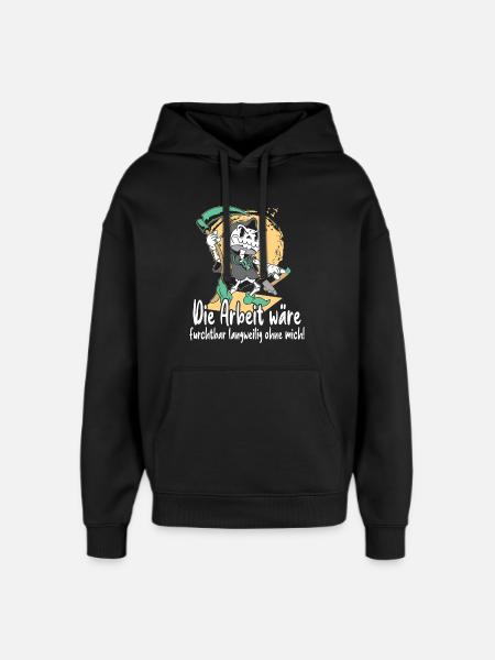 Sensenmann mit Werkzeug - Oversized Unisex Hoodie von Stanley/Stella - Schwarz