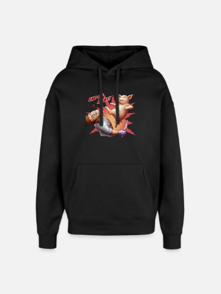 End of Meat - Oversized Unisex Hoodie von Stanley/Stella - Schwarz