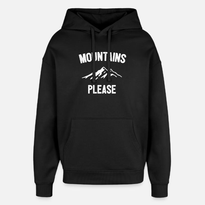 Berge bitte - Oversized Unisex Hoodie von Stanley/Stella - Schwarz