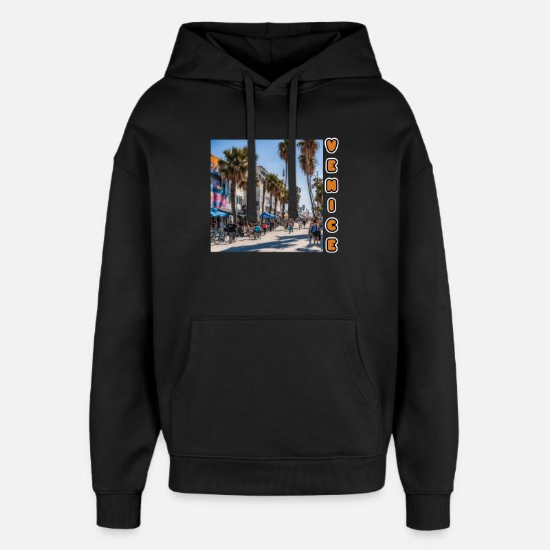VENICE BEACH - Oversized Unisex Hoodie von Stanley/Stella - Schwarz