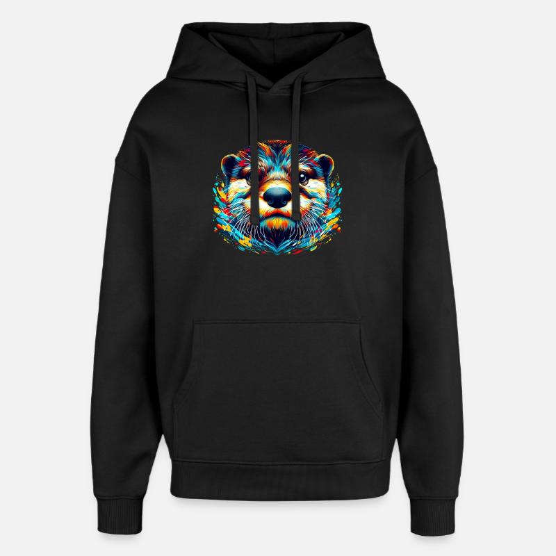 Otter - Oversized Unisex Hoodie von Stanley/Stella - Schwarz