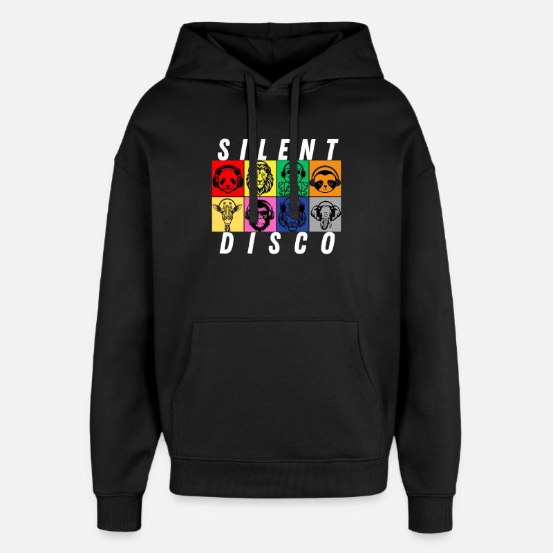 Silent Disco - Oversized Unisex Hoodie by Stanley/Stella - black