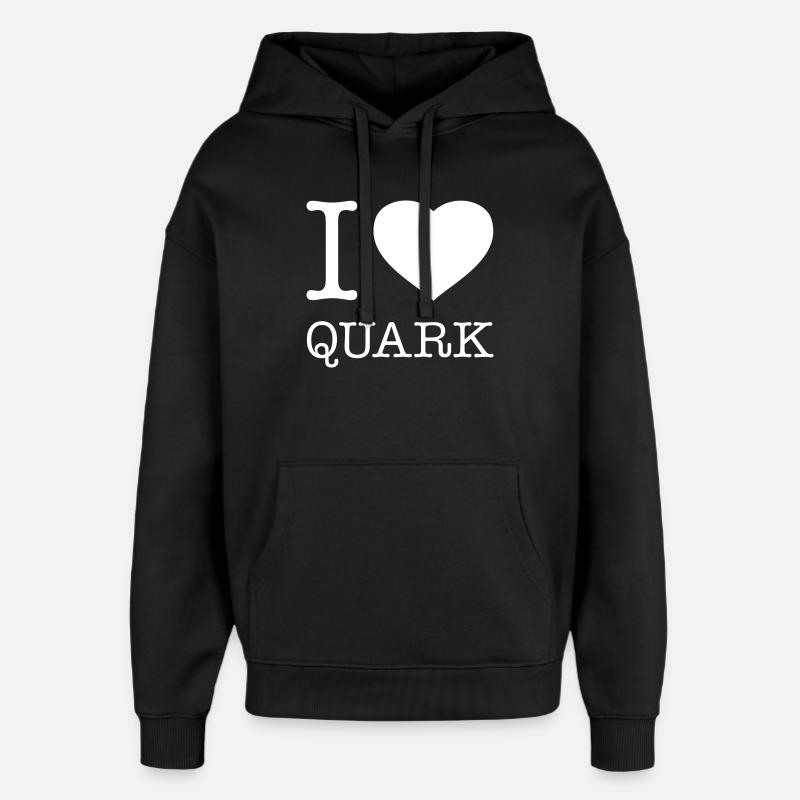 J’ADORE LE QUARK - Sweat à capuche unisexe Stanley/Stella Oversized - noir