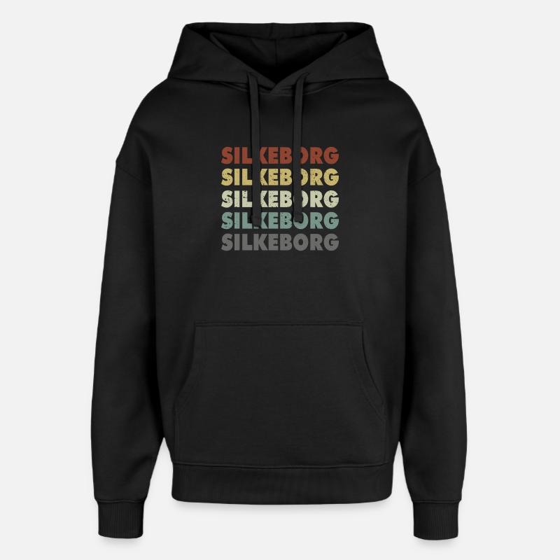Silkeborg - Denmark - Denmark - Scandinavia - Oversized Unisex Hoodie by Stanley/Stella - black