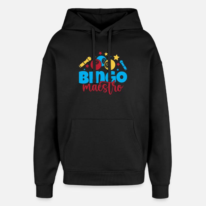 Jeu de bingo Maestro Bingo - Sweat à capuche unisexe Stanley/Stella Oversized - noir
