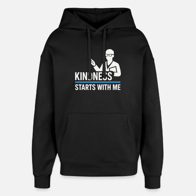Anti-mobbing-freundlichkeit, Stehen Sie - Oversized Unisex Hoodie von Stanley/Stella - Schwarz