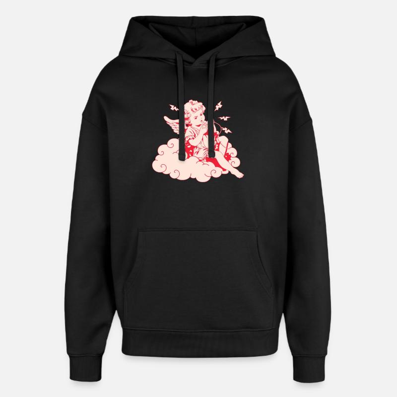 Angry Gaming Cherub – Lag Lightning - Sweat à capuche unisexe Stanley/Stella Oversized - noir