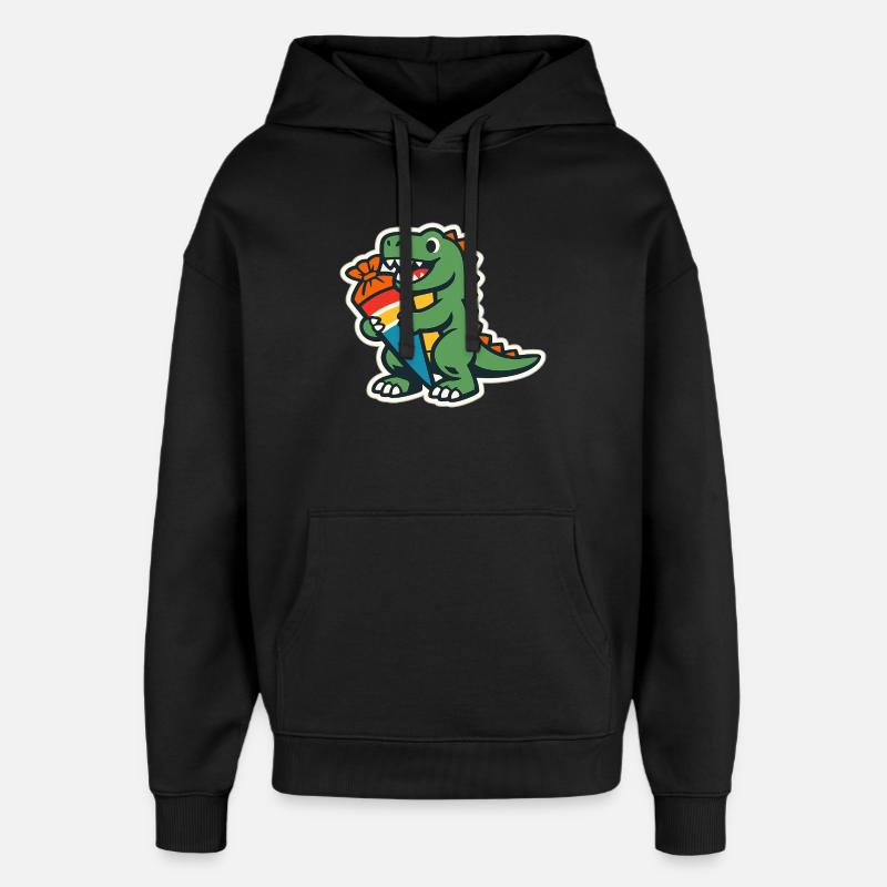 Don d’inscription à l’école Dino pour les élèves - Sweat à capuche unisexe Stanley/Stella Oversized - noir