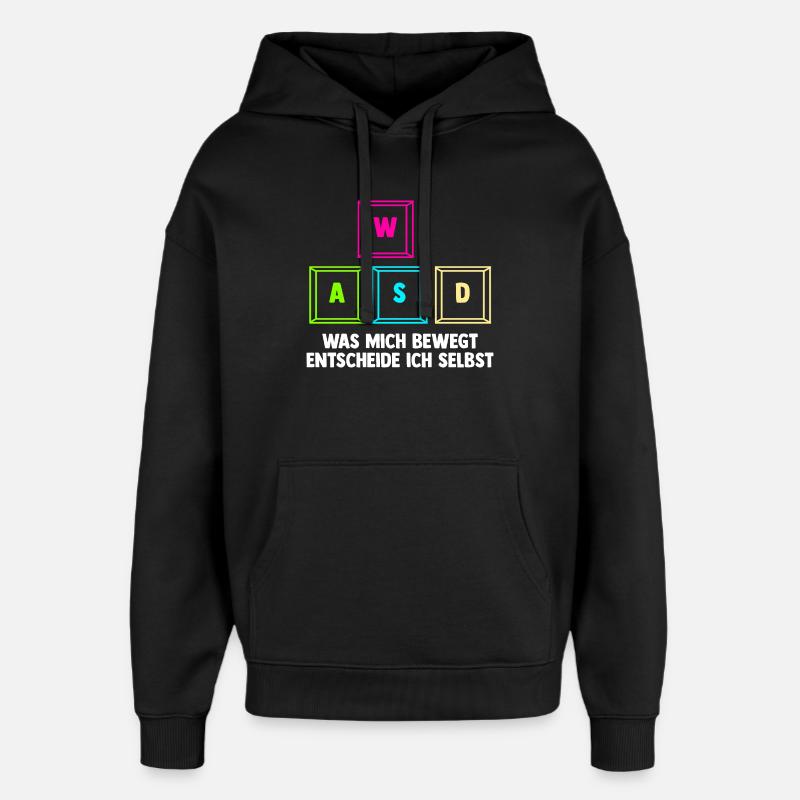 Gaming Computer Gamer Gaming Gamer - Oversized Unisex Hoodie by Stanley/Stella - black