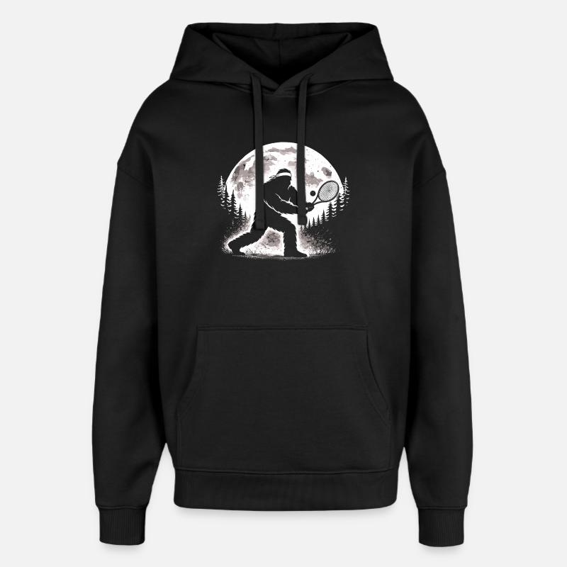 Joueur de tennis Bigfoot - Sweat à capuche unisexe Stanley/Stella Oversized - noir