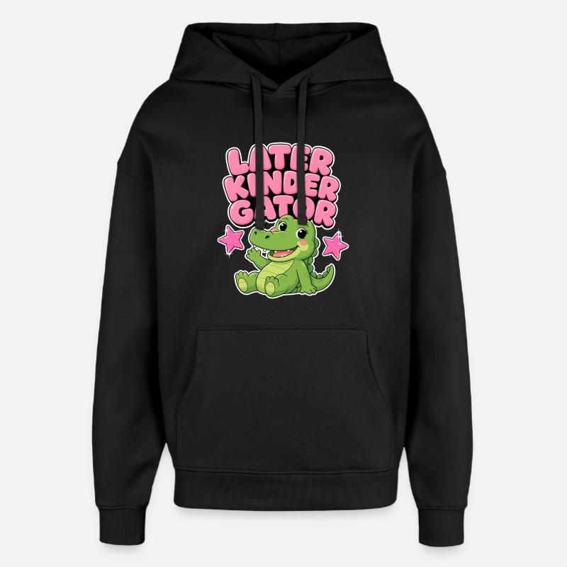 Später Kindergator – Kindergarten-Mädchengeschenk - Oversized Unisex Hoodie von Stanley/Stella - Schwarz