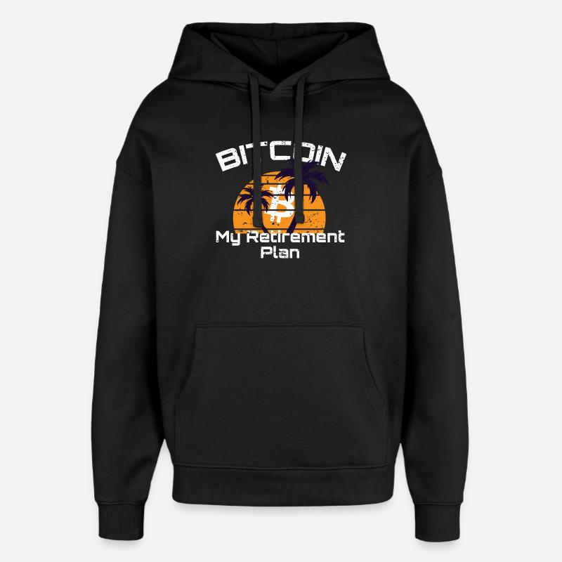 Bitcoin - 21 millions - Cryptomonnaie - Sweat à capuche unisexe Stanley/Stella Oversized - noir