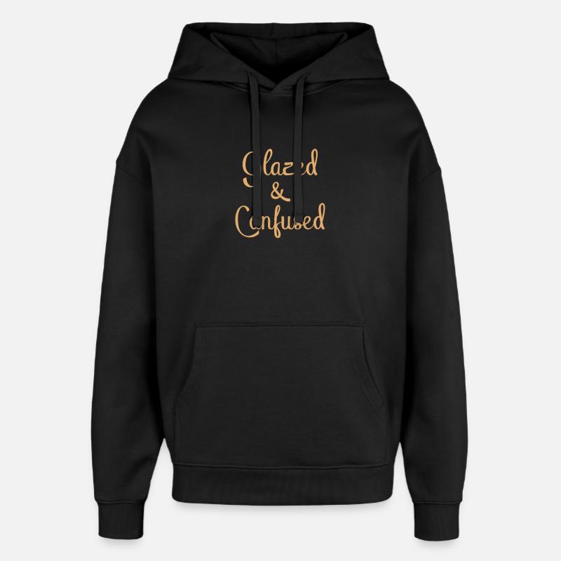 Ceramica smaltata e confusa - Stanley/Stella Oversized Felpa con cappuccio unisex - nero