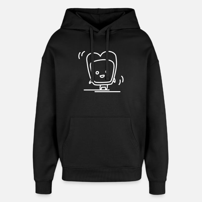 Dancing Toast - Oversized Unisex Hoodie von Stanley/Stella - Schwarz