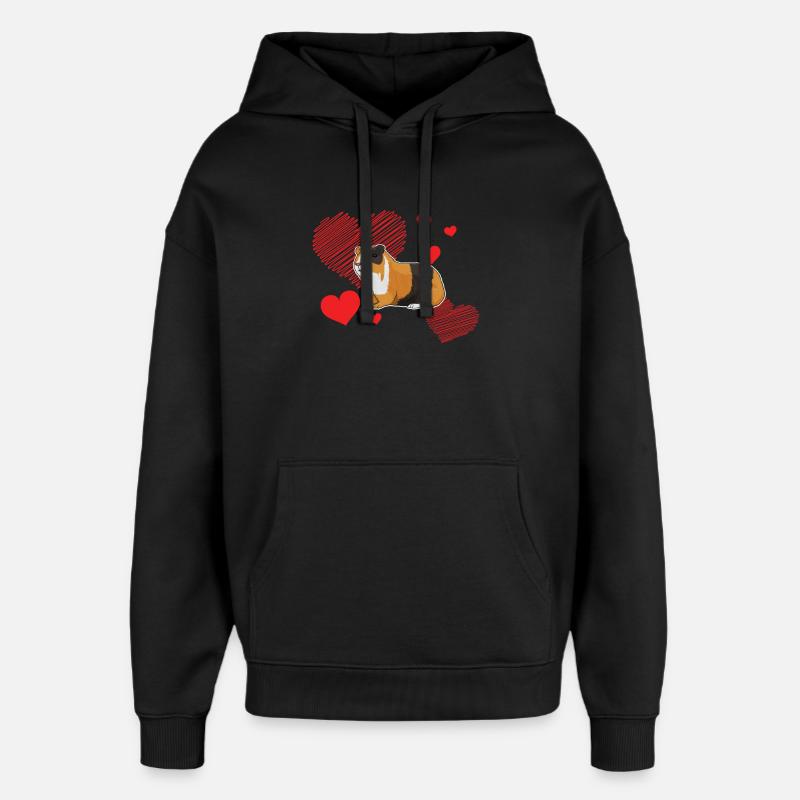 J’adore les cochons d’Inde - Sweat à capuche unisexe Stanley/Stella Oversized - noir