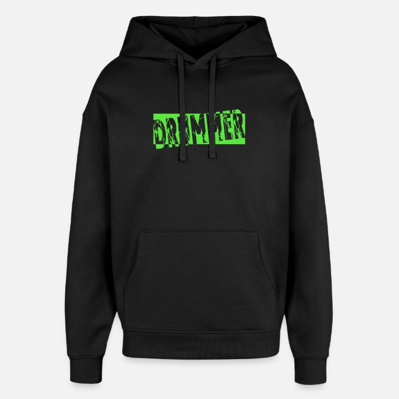 Batterie drummer cadeau - Sweat à capuche unisexe Stanley/Stella Oversized - noir