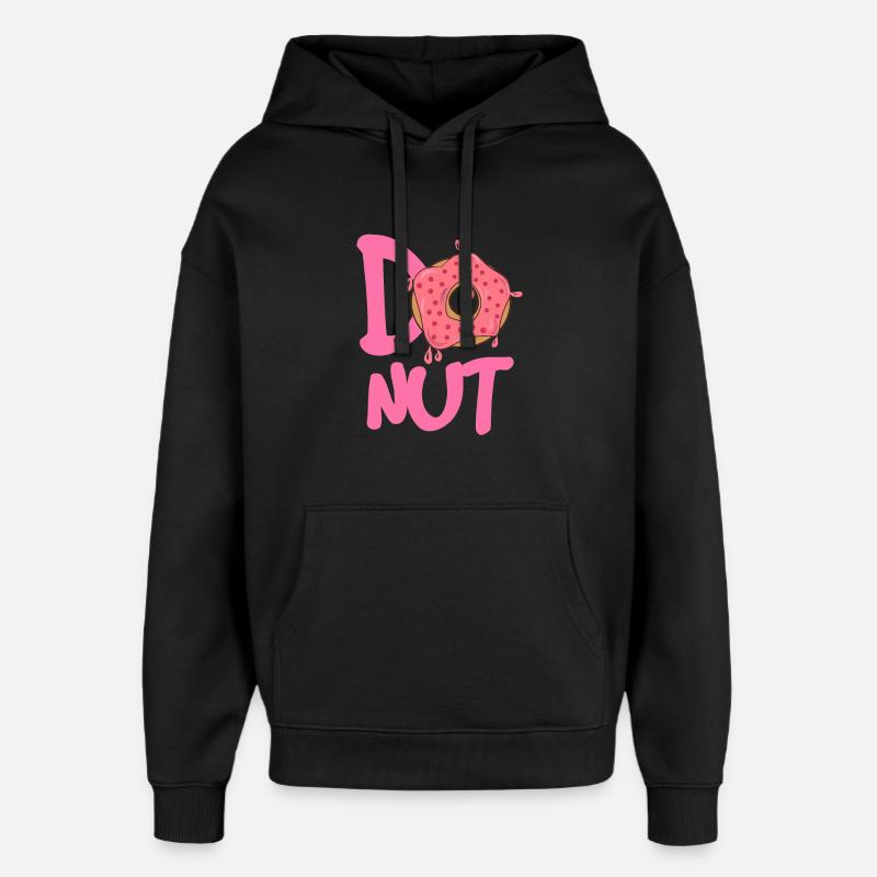 Donut Logo Pink Glanz - Oversized Unisex Hoodie von Stanley/Stella - Schwarz