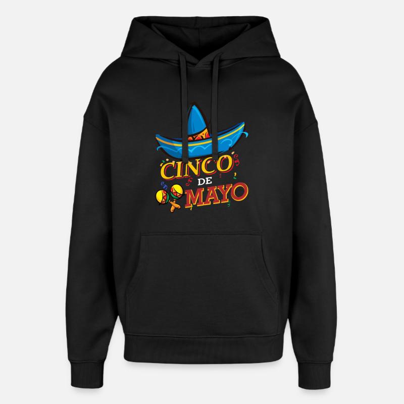 cinco de mayo - 5 de mayo - Sweat à capuche unisexe Stanley/Stella Oversized - noir