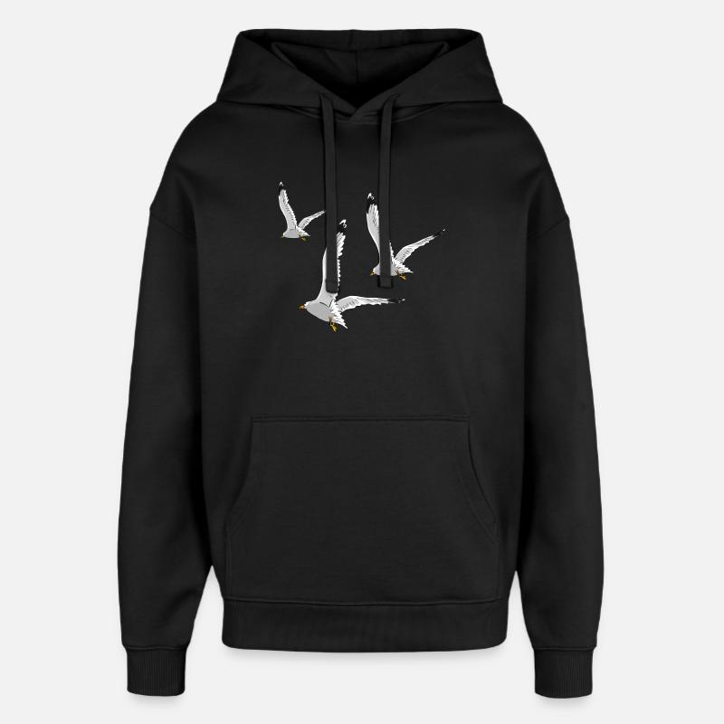 moewen - Sweat à capuche unisexe Stanley/Stella Oversized - noir