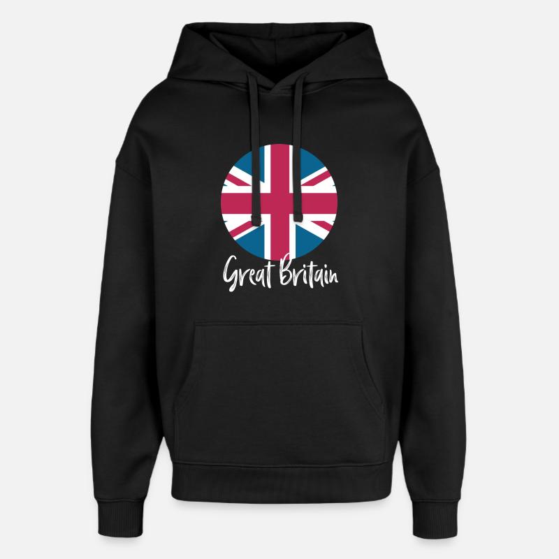 Great Britain - Oversized Unisex Hoodie von Stanley/Stella - Schwarz