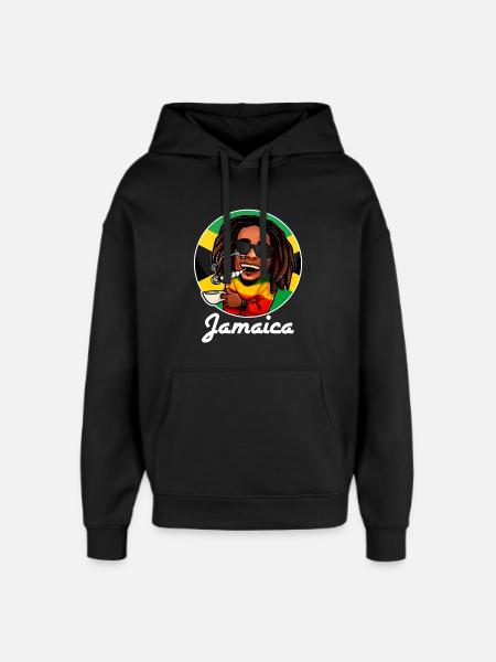 Jamaïque - Design - Sweat à capuche unisexe Stanley/Stella Oversized - noir