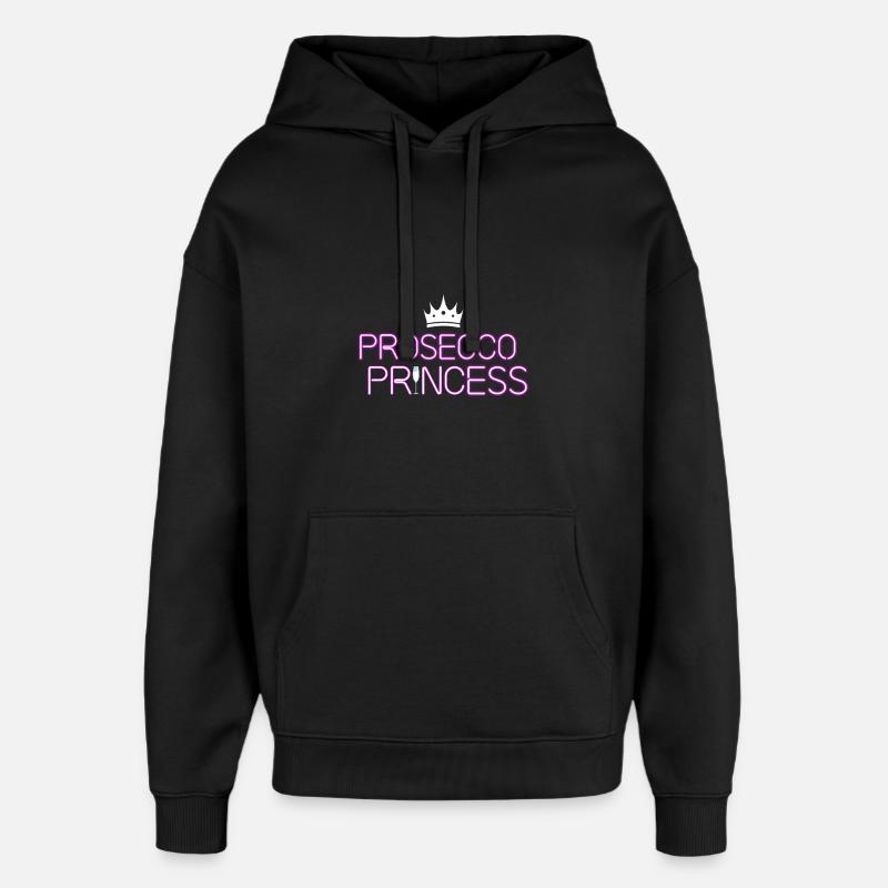 Prosecco Princesse - Sweat à capuche unisexe Stanley/Stella Oversized - noir