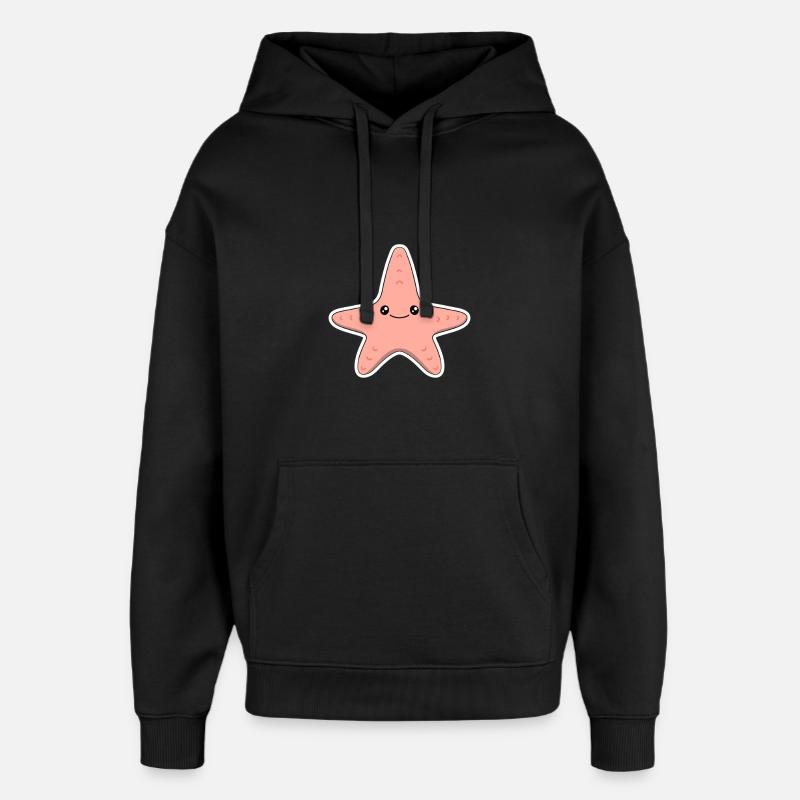 étoile de mer - Sweat à capuche unisexe Stanley/Stella Oversized - noir