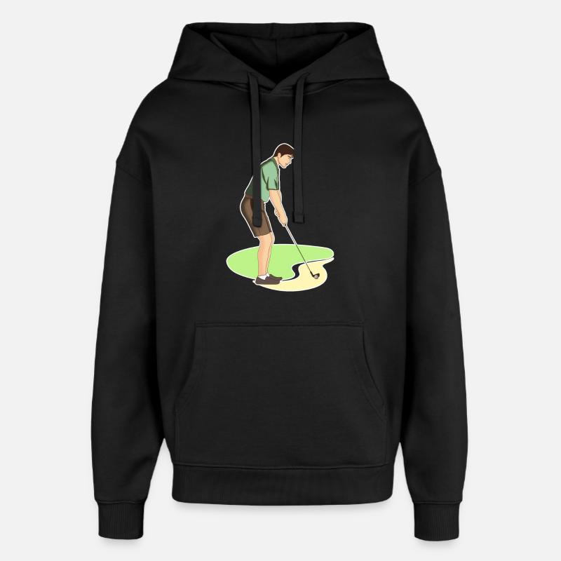 Golf | Golfing | Golfer | golf - Oversized Unisex Hoodie by Stanley/Stella - black