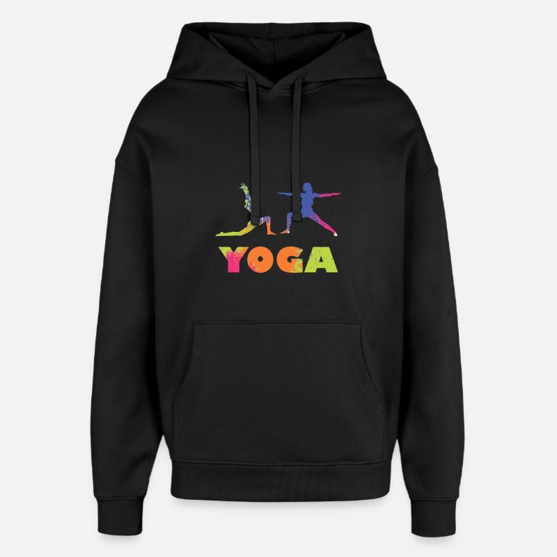 Yoga Color - Sweat à capuche unisexe Stanley/Stella Oversized - noir