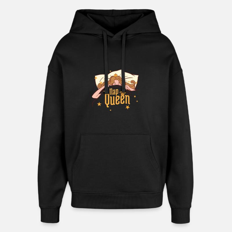 Nap Queen - Oversized Unisex Hoodie von Stanley/Stella - Schwarz
