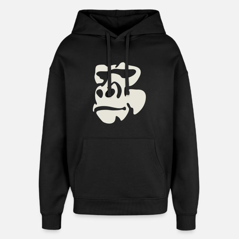 Gorille - Sweat à capuche unisexe Stanley/Stella Oversized - noir