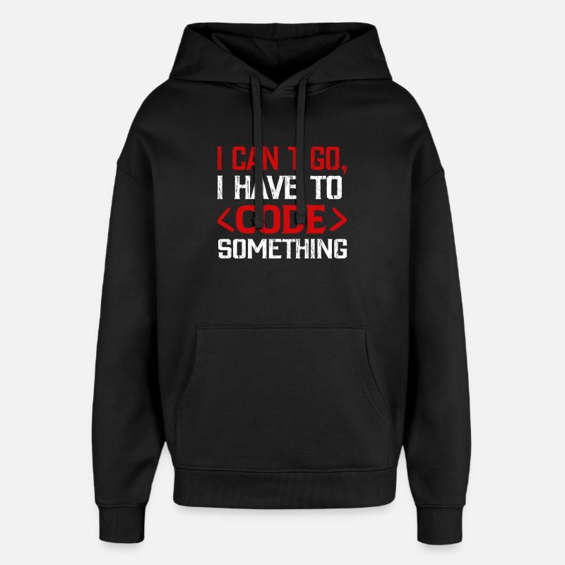 Programmeur, Nerd , Code informatique - Sweat à capuche unisexe Stanley/Stella Oversized - noir