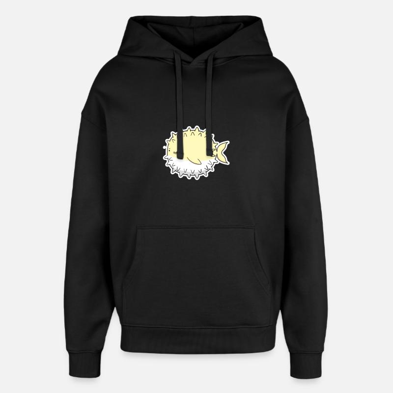 Pufferfisch - Oversized Unisex Hoodie von Stanley/Stella - Schwarz