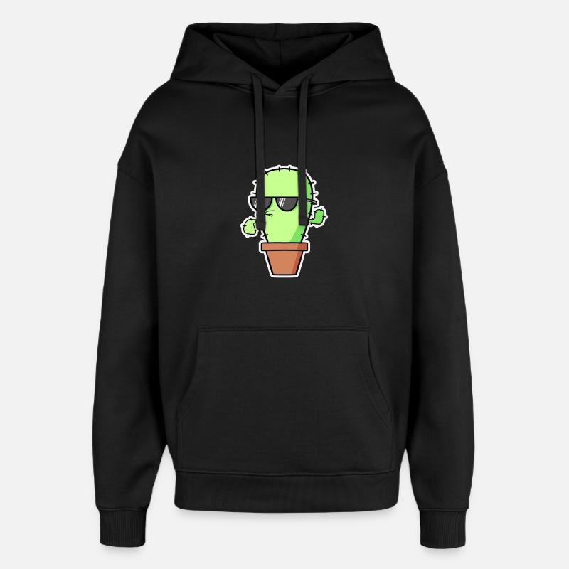 Cooler Kaktus - Oversized Unisex Hoodie von Stanley/Stella - Schwarz