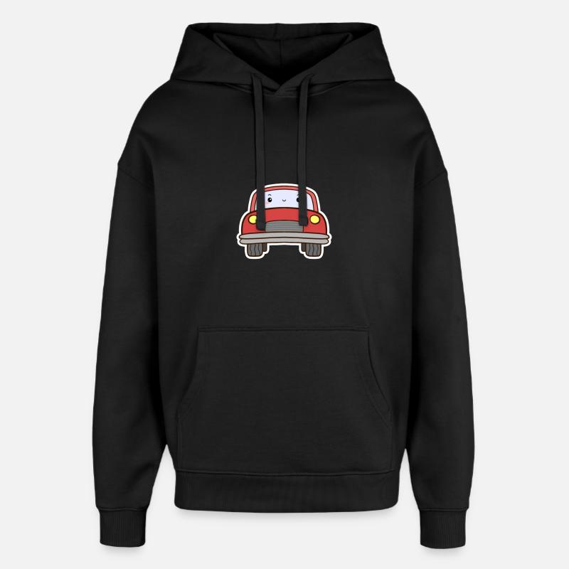 Dessin animé automobile - Sweat à capuche unisexe Stanley/Stella Oversized - noir