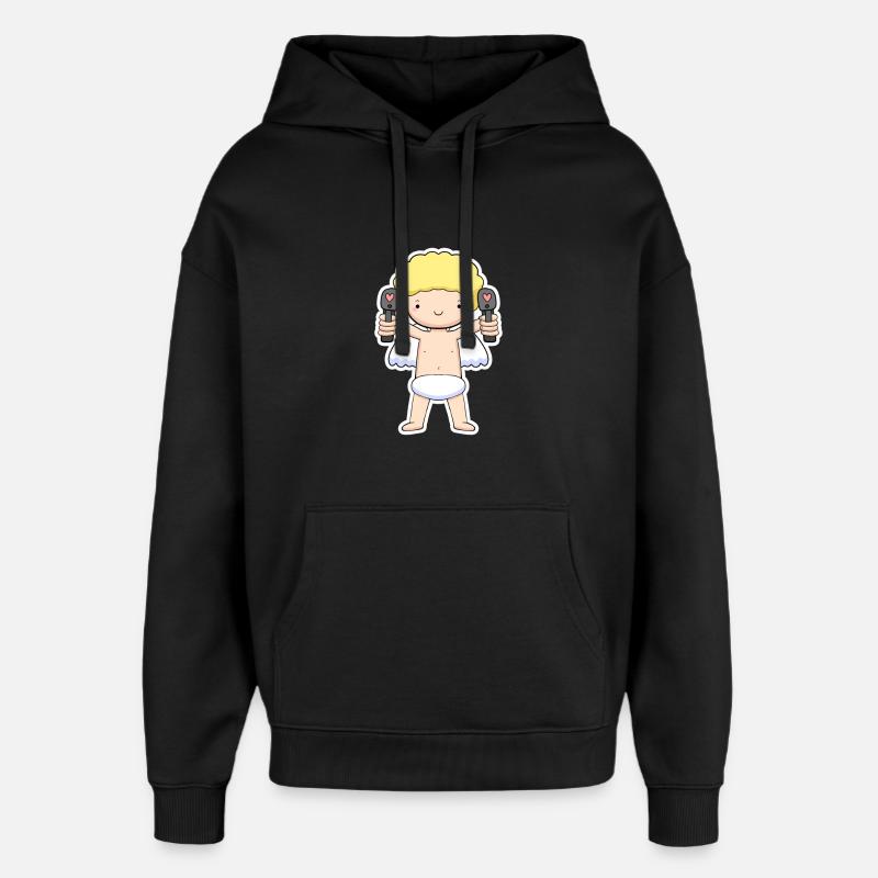 Ange - Sweat à capuche unisexe Stanley/Stella Oversized - noir