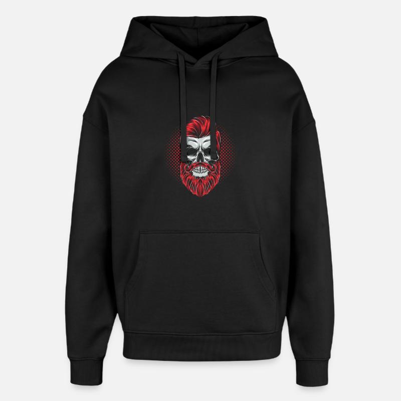 Squelette hipster - Sweat à capuche unisexe Stanley/Stella Oversized - noir