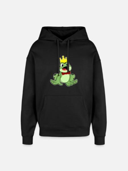 Frog Crown - Oversized Unisex Hoodie by Stanley/Stella - black