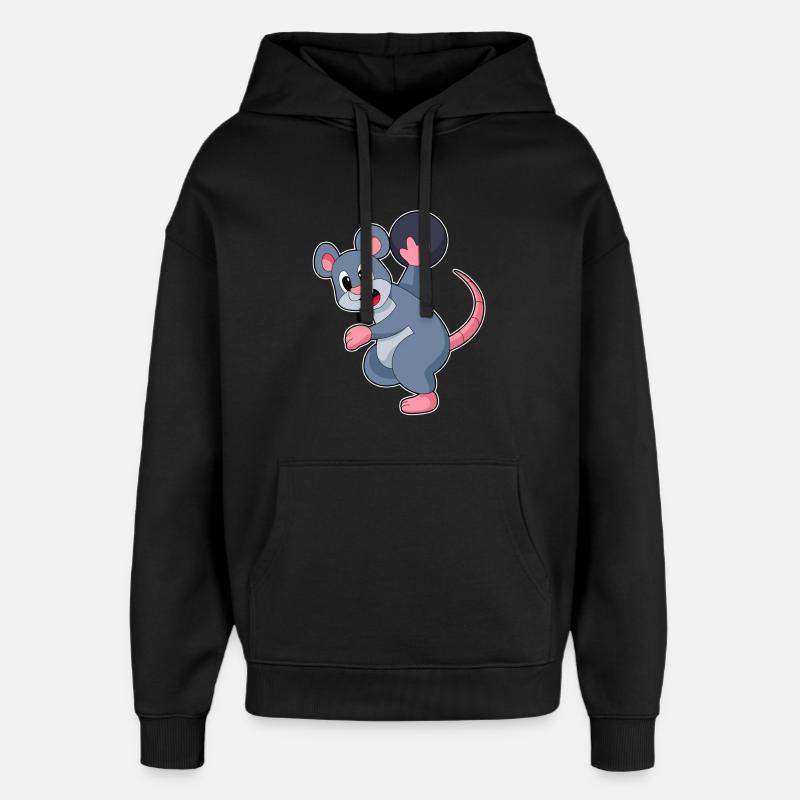 Boule de bowling rat - Sweat à capuche unisexe Stanley/Stella Oversized - noir