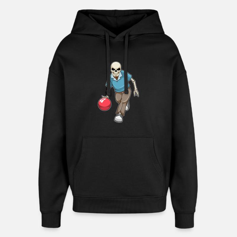 Skelett Bowling Bowlingkugel - Oversized Unisex Hoodie von Stanley/Stella - Schwarz