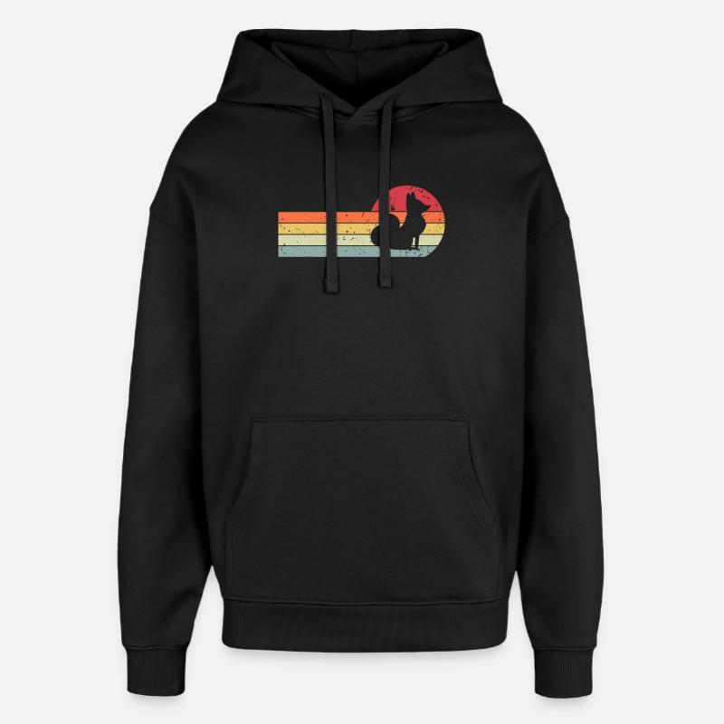 Fuchs - Oversized Unisex Hoodie von Stanley/Stella - Schwarz