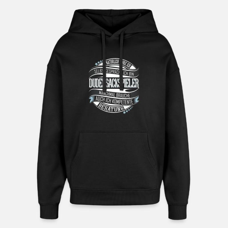 Dudelsack - Oversized Unisex Hoodie von Stanley/Stella - Schwarz