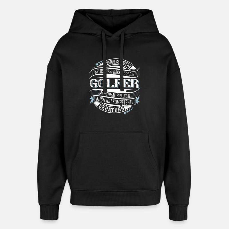 Golfer Golf - Oversized Unisex Hoodie von Stanley/Stella - Schwarz