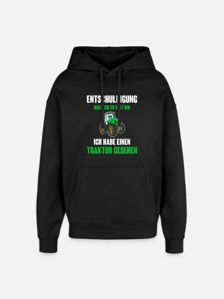 Traktor - Oversized Unisex Hoodie von Stanley/Stella - Schwarz