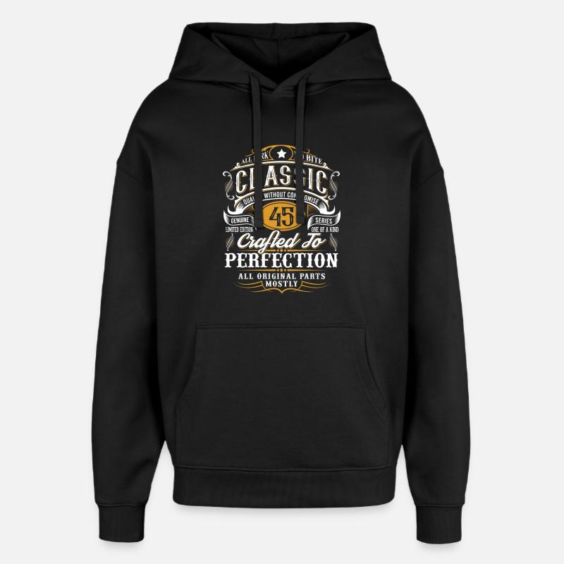 45e anniversaire - Sweat à capuche unisexe Stanley/Stella Oversized - noir